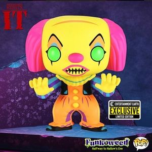 IT Pennywise Black Light Funko Pop! Vinyl Figure -
E. E. Exclusive!! #55